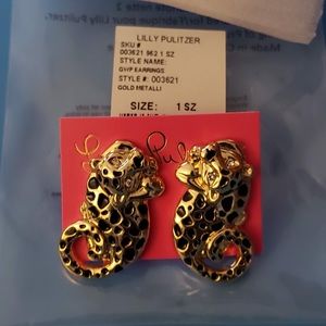 Lilly Pulitzer Gold Leopard Earrings